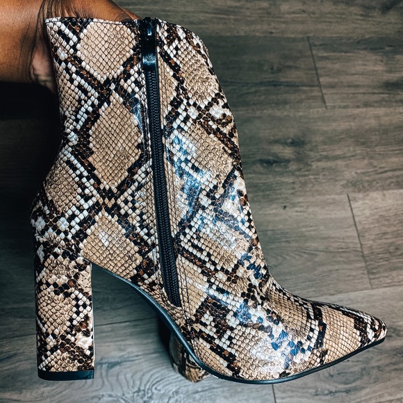 Snake-Print Booties - Picture 5 of 5